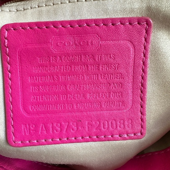 Coach Pink and Tan Ashley Shoulder / Crossbody Bag with matching Wallet. - Picture 7 of 9